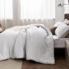 imageBedsure King Size Comforter Set Black  Bed in a Bag King Bedding 7 Pieces Cationic Dyed Bed Set Gift for Family Black Soft Bedding for All Seasons Comforter with Sheets Pillowcases amp Shams03  Grayish White Melange