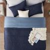 imageBedsure King Size Comforter Set Black  Bed in a Bag King Bedding 7 Pieces Cationic Dyed Bed Set Gift for Family Black Soft Bedding for All Seasons Comforter with Sheets Pillowcases amp Shams24  Navy Blue  Reversible