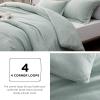 imageBedsure King Size Comforter Set Black  Bed in a Bag King Bedding 7 Pieces Cationic Dyed Bed Set Gift for Family Black Soft Bedding for All Seasons Comforter with Sheets Pillowcases amp Shams02  Mint Green Melange