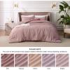 imageBedsure King Size Comforter Set Black  Bed in a Bag King Bedding 7 Pieces Cationic Dyed Bed Set Gift for Family Black Soft Bedding for All Seasons Comforter with Sheets Pillowcases amp Shams06  Dusty Pink Melange