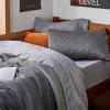 imageBedsure King Size Comforter Set Black  Bed in a Bag King Bedding 7 Pieces Cationic Dyed Bed Set Gift for Family Black Soft Bedding for All Seasons Comforter with Sheets Pillowcases amp Shams04  Dark Grey  Reversible
