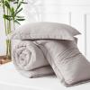 imageBedsure King Size Comforter Set Black  Bed in a Bag King Bedding 7 Pieces Cationic Dyed Bed Set Gift for Family Black Soft Bedding for All Seasons Comforter with Sheets Pillowcases amp Shams04  Taupe Melange