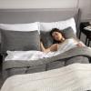 imageBedsure King Size Comforter Set Black  Bed in a Bag King Bedding 7 Pieces Cationic Dyed Bed Set Gift for Family Black Soft Bedding for All Seasons Comforter with Sheets Pillowcases amp Shams03  Dark Grey Cooling