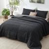 imageBedsure King Size Comforter Set Black  Bed in a Bag King Bedding 7 Pieces Cationic Dyed Bed Set Gift for Family Black Soft Bedding for All Seasons Comforter with Sheets Pillowcases amp Shams03  Charcoal Black Cooling