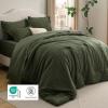 imageBedsure King Size Comforter Set Black  Bed in a Bag King Bedding 7 Pieces Cationic Dyed Bed Set Gift for Family Black Soft Bedding for All Seasons Comforter with Sheets Pillowcases amp Shams02  Dark Green