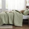 imageBedsure King Size Comforter Set Black  Bed in a Bag King Bedding 7 Pieces Cationic Dyed Bed Set Gift for Family Black Soft Bedding for All Seasons Comforter with Sheets Pillowcases amp Shams02  Tea Green Melange