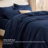 imageBedsure King Size Comforter Set Black  Bed in a Bag King Bedding 7 Pieces Cationic Dyed Bed Set Gift for Family Black Soft Bedding for All Seasons Comforter with Sheets Pillowcases amp Shams05  Navy