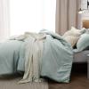 imageBedsure King Size Comforter Set Black  Bed in a Bag King Bedding 7 Pieces Cationic Dyed Bed Set Gift for Family Black Soft Bedding for All Seasons Comforter with Sheets Pillowcases amp Shams02  Mint Green Melange