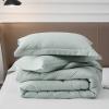 imageBedsure King Size Comforter Set Black  Bed in a Bag King Bedding 7 Pieces Cationic Dyed Bed Set Gift for Family Black Soft Bedding for All Seasons Comforter with Sheets Pillowcases amp Shams02  Mint Green Melange
