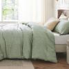 imageBedsure King Size Comforter Set Black  Bed in a Bag King Bedding 7 Pieces Cationic Dyed Bed Set Gift for Family Black Soft Bedding for All Seasons Comforter with Sheets Pillowcases amp Shams02  Celadon Green Melange