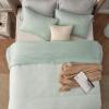 imageBedsure King Size Comforter Set Black  Bed in a Bag King Bedding 7 Pieces Cationic Dyed Bed Set Gift for Family Black Soft Bedding for All Seasons Comforter with Sheets Pillowcases amp Shams08  Mint Green  Reversible