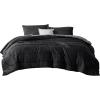 imageBedsure King Size Comforter Set Black  Bed in a Bag King Bedding 7 Pieces Cationic Dyed Bed Set Gift for Family Black Soft Bedding for All Seasons Comforter with Sheets Pillowcases amp Shams03  Charcoal Black Cooling