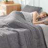 imageBedsure King Size Comforter Set Black  Bed in a Bag King Bedding 7 Pieces Cationic Dyed Bed Set Gift for Family Black Soft Bedding for All Seasons Comforter with Sheets Pillowcases amp Shams04  Light Grey  Reversible