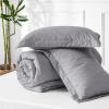 imageBedsure King Size Comforter Set Black  Bed in a Bag King Bedding 7 Pieces Cationic Dyed Bed Set Gift for Family Black Soft Bedding for All Seasons Comforter with Sheets Pillowcases amp Shams03  Grey Melange