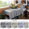 imageBedsure King Size Comforter Set Black  Bed in a Bag King Bedding 7 Pieces Cationic Dyed Bed Set Gift for Family Black Soft Bedding for All Seasons Comforter with Sheets Pillowcases amp Shams03  Grey Melange