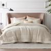 imageBedsure King Size Comforter Set Black  Bed in a Bag King Bedding 7 Pieces Cationic Dyed Bed Set Gift for Family Black Soft Bedding for All Seasons Comforter with Sheets Pillowcases amp Shams04  Linen Cooling
