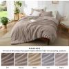 imageBedsure King Size Comforter Set Black  Bed in a Bag King Bedding 7 Pieces Cationic Dyed Bed Set Gift for Family Black Soft Bedding for All Seasons Comforter with Sheets Pillowcases amp Shams04  Khaki Melange
