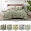 imageBedsure King Size Comforter Set Black  Bed in a Bag King Bedding 7 Pieces Cationic Dyed Bed Set Gift for Family Black Soft Bedding for All Seasons Comforter with Sheets Pillowcases amp Shams02  Tea Green Melange