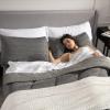 imageBedsure King Size Comforter Set Black  Bed in a Bag King Bedding 7 Pieces Cationic Dyed Bed Set Gift for Family Black Soft Bedding for All Seasons Comforter with Sheets Pillowcases amp Shams04  Dark Grey  Reversible