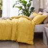 imageBedsure King Size Comforter Set Black  Bed in a Bag King Bedding 7 Pieces Cationic Dyed Bed Set Gift for Family Black Soft Bedding for All Seasons Comforter with Sheets Pillowcases amp Shams09  Yellow Melange