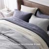 imageBedsure King Size Comforter Set Black  Bed in a Bag King Bedding 7 Pieces Cationic Dyed Bed Set Gift for Family Black Soft Bedding for All Seasons Comforter with Sheets Pillowcases amp Shams05  Denim Grey Melange