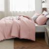 imageBedsure King Size Comforter Set Black  Bed in a Bag King Bedding 7 Pieces Cationic Dyed Bed Set Gift for Family Black Soft Bedding for All Seasons Comforter with Sheets Pillowcases amp Shams06  Pink Melange