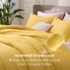 imageBedsure King Size Comforter Set Black  Bed in a Bag King Bedding 7 Pieces Cationic Dyed Bed Set Gift for Family Black Soft Bedding for All Seasons Comforter with Sheets Pillowcases amp Shams09  Yellow Melange