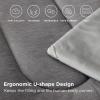 imageBedsure King Size Comforter Set Black  Bed in a Bag King Bedding 7 Pieces Cationic Dyed Bed Set Gift for Family Black Soft Bedding for All Seasons Comforter with Sheets Pillowcases amp Shams04  Light Grey  Reversible