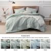 imageBedsure King Size Comforter Set Black  Bed in a Bag King Bedding 7 Pieces Cationic Dyed Bed Set Gift for Family Black Soft Bedding for All Seasons Comforter with Sheets Pillowcases amp Shams02  Mint Green Melange