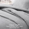 imageBedsure King Size Comforter Set Black  Bed in a Bag King Bedding 7 Pieces Cationic Dyed Bed Set Gift for Family Black Soft Bedding for All Seasons Comforter with Sheets Pillowcases amp Shams03  Light Grey Melange