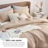 imageBedsure King Size Comforter Set Black  Bed in a Bag King Bedding 7 Pieces Cationic Dyed Bed Set Gift for Family Black Soft Bedding for All Seasons Comforter with Sheets Pillowcases amp Shams04  Sand Melange