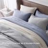 imageBedsure King Size Comforter Set Black  Bed in a Bag King Bedding 7 Pieces Cationic Dyed Bed Set Gift for Family Black Soft Bedding for All Seasons Comforter with Sheets Pillowcases amp Shams05  Navy Blue Melange