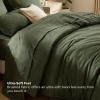 imageBedsure King Size Comforter Set Black  Bed in a Bag King Bedding 7 Pieces Cationic Dyed Bed Set Gift for Family Black Soft Bedding for All Seasons Comforter with Sheets Pillowcases amp Shams02  Dark Green