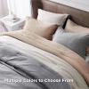 imageBedsure King Size Comforter Set Black  Bed in a Bag King Bedding 7 Pieces Cationic Dyed Bed Set Gift for Family Black Soft Bedding for All Seasons Comforter with Sheets Pillowcases amp Shams04  Sand Melange