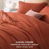 imageBedsure King Size Comforter Set Black  Bed in a Bag King Bedding 7 Pieces Cationic Dyed Bed Set Gift for Family Black Soft Bedding for All Seasons Comforter with Sheets Pillowcases amp Shams08  Orange Melange