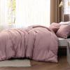 imageBedsure King Size Comforter Set Black  Bed in a Bag King Bedding 7 Pieces Cationic Dyed Bed Set Gift for Family Black Soft Bedding for All Seasons Comforter with Sheets Pillowcases amp Shams06  Dusty Pink Melange