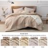imageBedsure King Size Comforter Set Black  Bed in a Bag King Bedding 7 Pieces Cationic Dyed Bed Set Gift for Family Black Soft Bedding for All Seasons Comforter with Sheets Pillowcases amp Shams04  Sand Melange