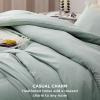imageBedsure King Size Comforter Set Black  Bed in a Bag King Bedding 7 Pieces Cationic Dyed Bed Set Gift for Family Black Soft Bedding for All Seasons Comforter with Sheets Pillowcases amp Shams02  Mint Green Melange