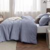 imageBedsure King Size Comforter Set Black  Bed in a Bag King Bedding 7 Pieces Cationic Dyed Bed Set Gift for Family Black Soft Bedding for All Seasons Comforter with Sheets Pillowcases amp Shams05  Navy Blue Melange