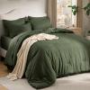 imageBedsure King Size Comforter Set Black  Bed in a Bag King Bedding 7 Pieces Cationic Dyed Bed Set Gift for Family Black Soft Bedding for All Seasons Comforter with Sheets Pillowcases amp Shams02  Dark Green