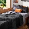 imageBedsure King Size Comforter Set Black  Bed in a Bag King Bedding 7 Pieces Cationic Dyed Bed Set Gift for Family Black Soft Bedding for All Seasons Comforter with Sheets Pillowcases amp Shams03  Charcoal Black Cooling
