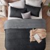 imageBedsure King Size Comforter Set Black  Bed in a Bag King Bedding 7 Pieces Cationic Dyed Bed Set Gift for Family Black Soft Bedding for All Seasons Comforter with Sheets Pillowcases amp Shams03  Charcoal Black Cooling
