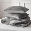 imageBedsure King Size Comforter Set Black  Bed in a Bag King Bedding 7 Pieces Cationic Dyed Bed Set Gift for Family Black Soft Bedding for All Seasons Comforter with Sheets Pillowcases amp Shams04  Light Grey  Reversible