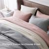 imageBedsure King Size Comforter Set Black  Bed in a Bag King Bedding 7 Pieces Cationic Dyed Bed Set Gift for Family Black Soft Bedding for All Seasons Comforter with Sheets Pillowcases amp Shams06  Pink Melange