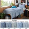 imageBedsure King Size Comforter Set Black  Bed in a Bag King Bedding 7 Pieces Cationic Dyed Bed Set Gift for Family Black Soft Bedding for All Seasons Comforter with Sheets Pillowcases amp Shams05  Light Blue Melange