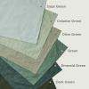 imageBedsure King Size Comforter Set Black  Bed in a Bag King Bedding 7 Pieces Cationic Dyed Bed Set Gift for Family Black Soft Bedding for All Seasons Comforter with Sheets Pillowcases amp Shams02  Celadon Green Melange