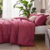 imageBedsure King Size Comforter Set Black  Bed in a Bag King Bedding 7 Pieces Cationic Dyed Bed Set Gift for Family Black Soft Bedding for All Seasons Comforter with Sheets Pillowcases amp Shams06  Red Melange