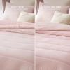 imageBedsure King Size Comforter Set Black  Bed in a Bag King Bedding 7 Pieces Cationic Dyed Bed Set Gift for Family Black Soft Bedding for All Seasons Comforter with Sheets Pillowcases amp Shams06  Icy Pink Cooling