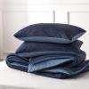 imageBedsure King Size Comforter Set Black  Bed in a Bag King Bedding 7 Pieces Cationic Dyed Bed Set Gift for Family Black Soft Bedding for All Seasons Comforter with Sheets Pillowcases amp Shams24  Navy Blue  Reversible