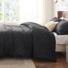 imageBedsure King Size Comforter Set Black  Bed in a Bag King Bedding 7 Pieces Cationic Dyed Bed Set Gift for Family Black Soft Bedding for All Seasons Comforter with Sheets Pillowcases amp Shams03  Charcoal Melange